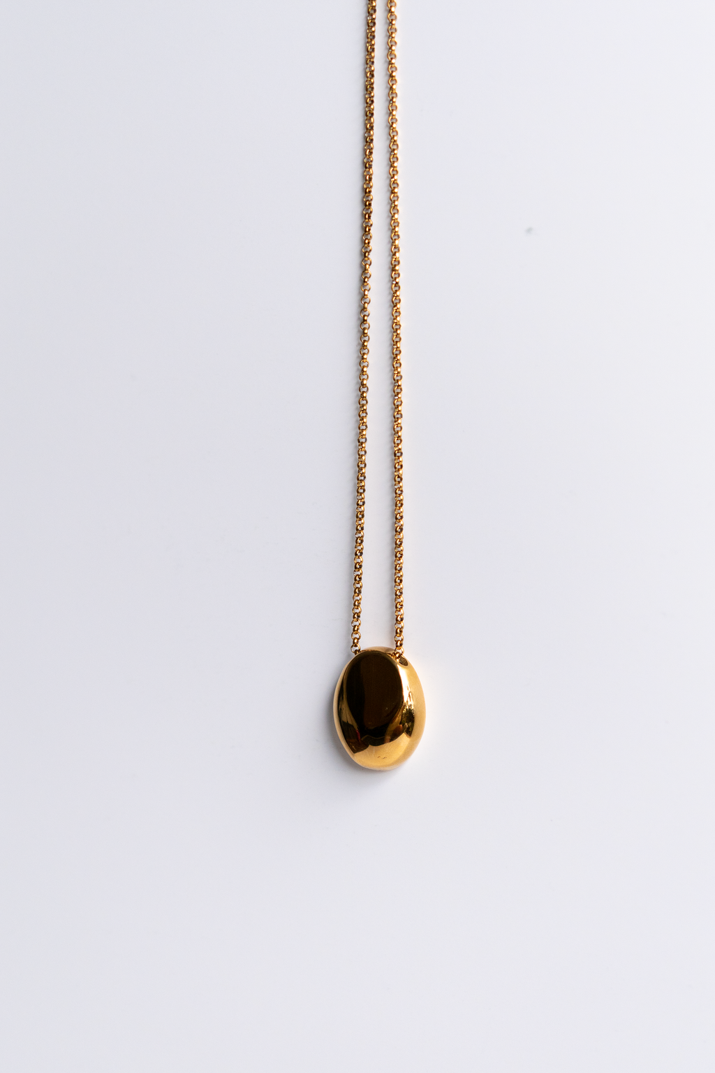 Golden Pebble Long Necklace